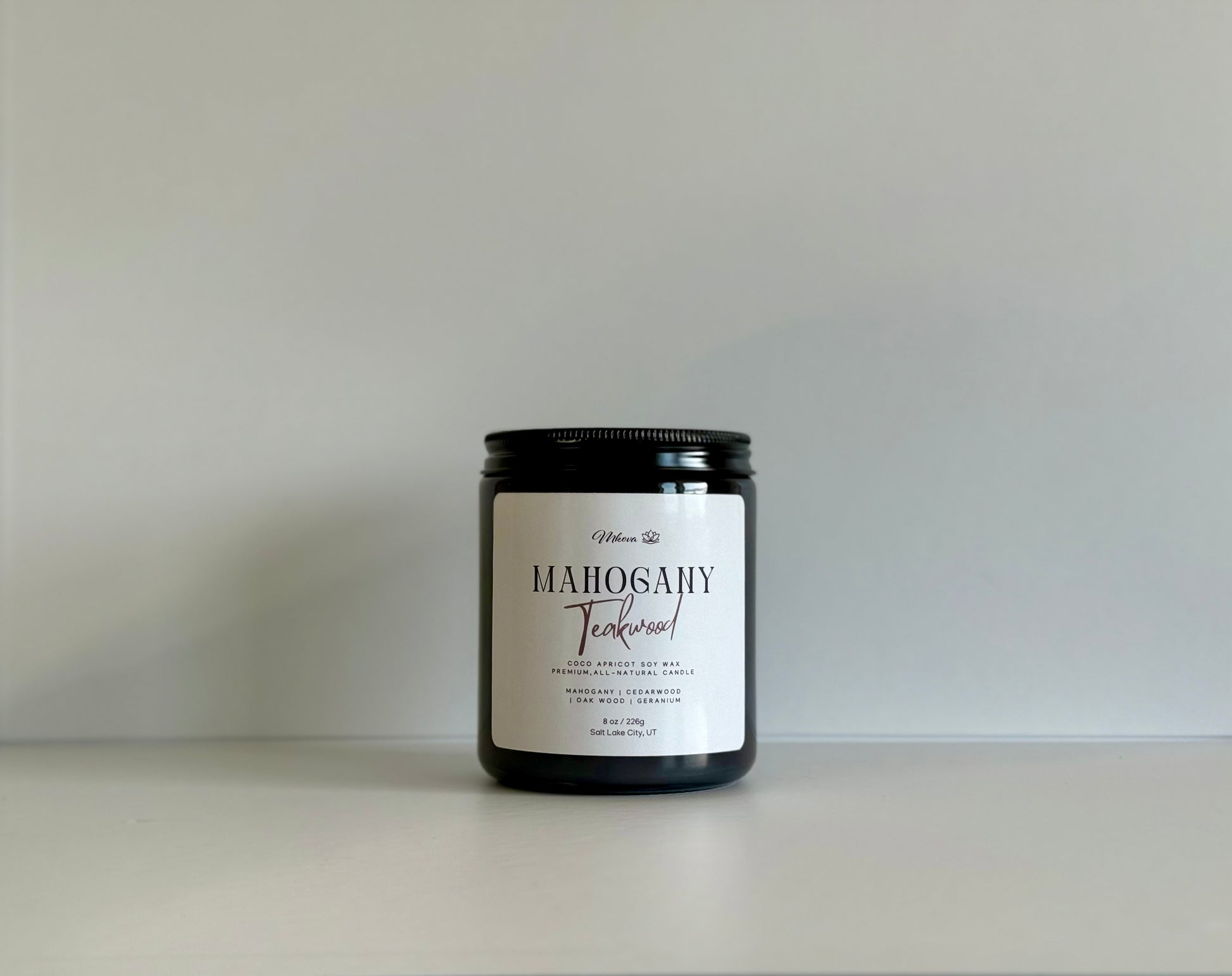 Mahogany Teakwood | 8oz Natural Candle