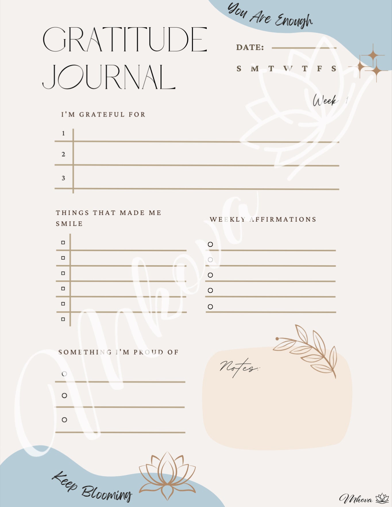Becoming Me | Self Care Journal