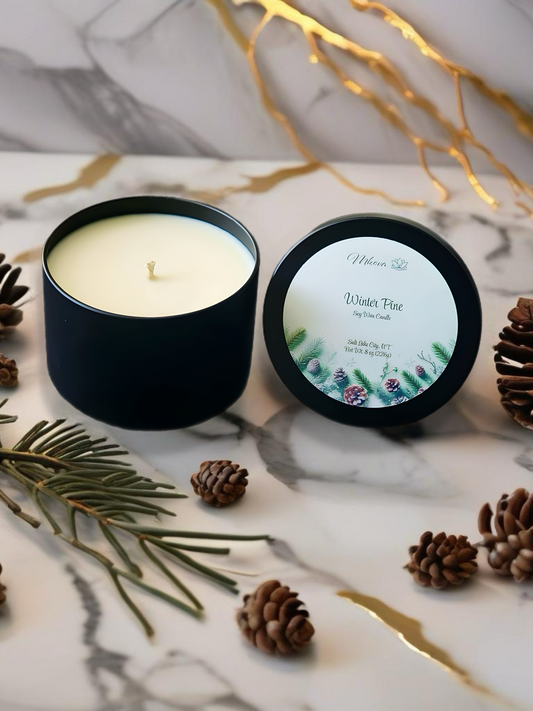 Winter Pine | Natural Soy Wax Candle | Tin