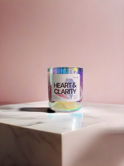 Heart & Clarity | Crackling Wood Wick | Signature Crystal Candle