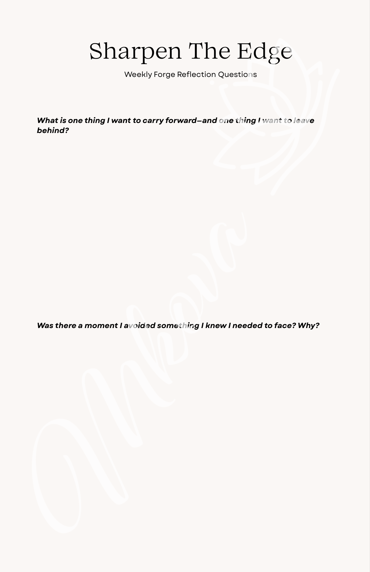 Forge Within | A Self Care & Reflection Journal for Men