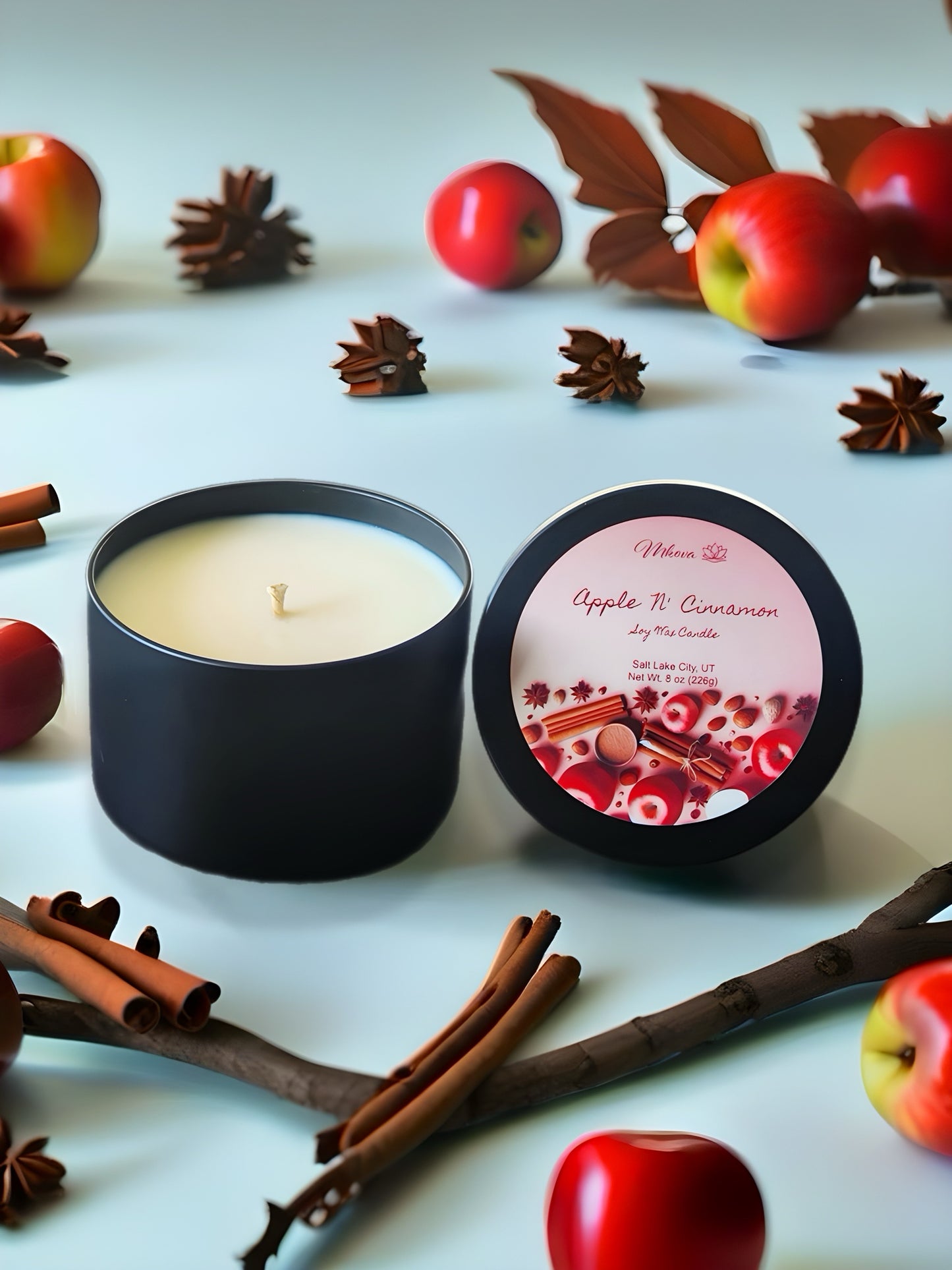 Apple N’ Cinnamon | Natural Soy Wax Candle | Tin