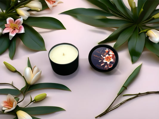 Amber Lily | Natural Soy Wax Candle | Tin