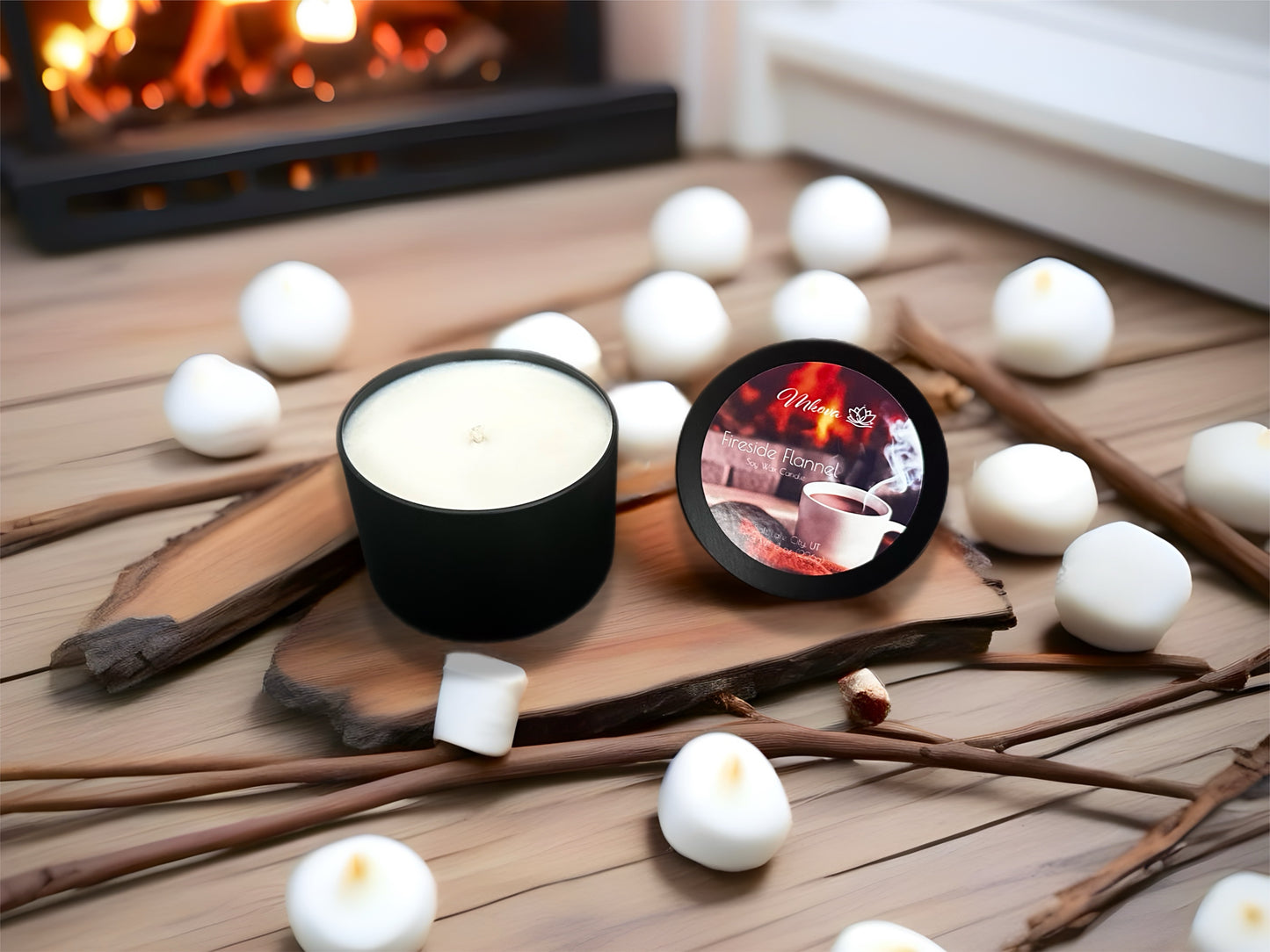 Fireside Flannel | Natural Soy Wax Candle | Tin